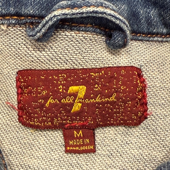 7 For All Mankind Blue Kids Jean Jacket - Picture 2 of 8